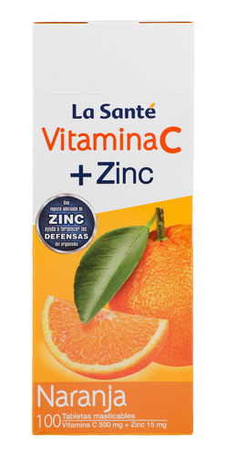 Vitamina C + Zinc La Sante 500 Mg - Tab a $483