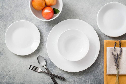 Set Vajilla Corelle Vitrelle 18 Piezas Winter Frost White