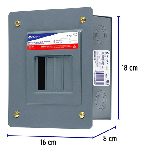Centro De Carga Switch Empotrable Pastillas Interruptores