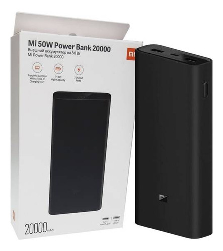 Power Bank Xiaomi 20000mah 50w Salida Tipo C Carga Rapida