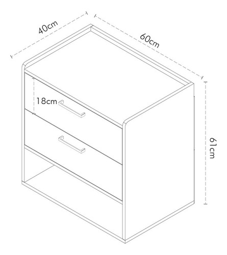 Buro Para Recamara Mesa De Noche Diseño Moderno Minimalista Acabado Mate Color Avellana