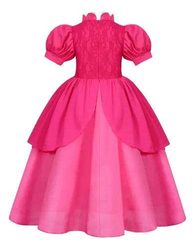 Vestido De Disfraz Princesa Peach Super Mario Bros Vestido