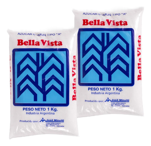 Azúcar Bella Vista Tipo A 1kg Pack X 2 Unidades