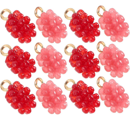 12 Abalorios De Fruta Colgante De Uva 3d De , Hacer Jo...