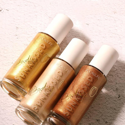 Iluminador Body Glow Focallure Sunkissed - 2 Solar Flare Tom Da Maquiagem Dourado