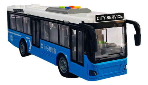 Autobus De Friccion  City Bus A1119-2 Azul Escala 1:16