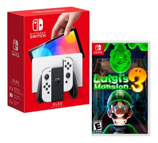 Consola Nintendo Switch Oled Blanco + Luigis Mansion 3