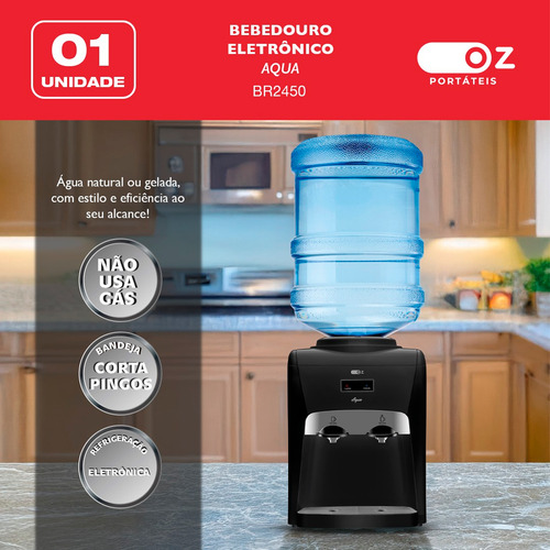 Bebedouro De Mesa Gela Água Refrigerado Elétrico Galão 127/220V Br2450 Oz