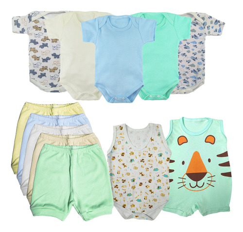 Roupa De Bebê Bonita E Estilosa Verão Kit 12 Peças Enxoval