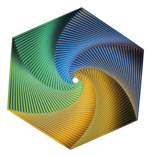 2 Juguete Hexagonal Para Fidget, Juguete S Amarillo Azul