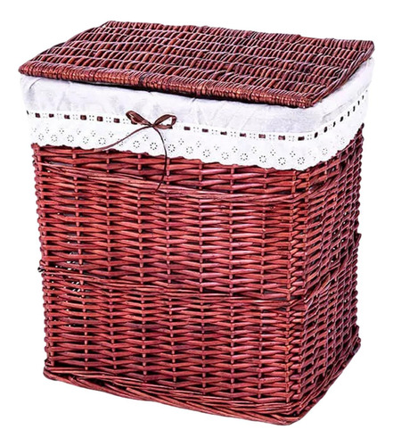 Cesto Para La Colada, Cesta De Mimbre Tejida, Cesta Para La