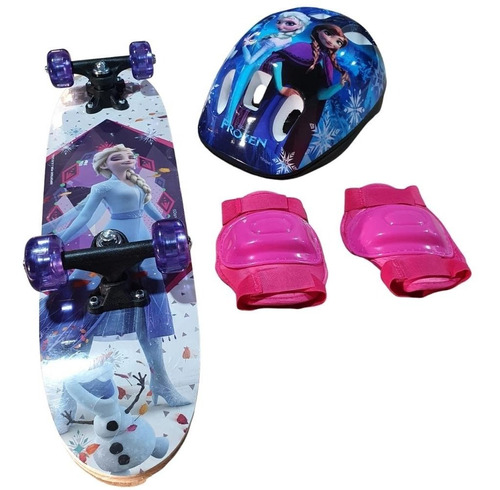 Skate Infantil Frozen + Acessórios Segurança!!