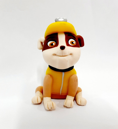 Adorno Torta Patrulla Canina Paw Patrol Rubble Porcelana 