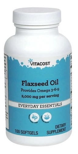 Aceite De Linaza 2000mg 100 Cápsulas Blandas- Vitacost