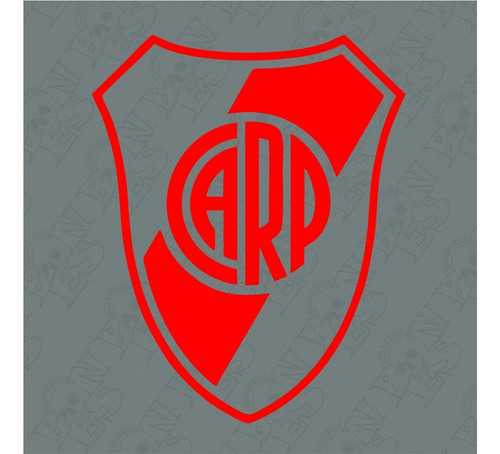 Calco  Escudo River Plate Monocromático Vinilo 