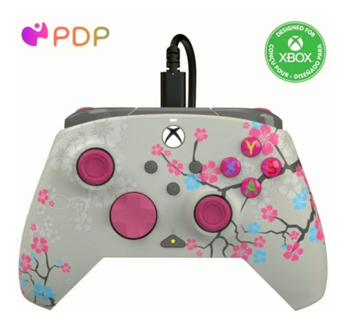 Pdp Rematch Glow Advanced Wired Controller: Cherry Blossom