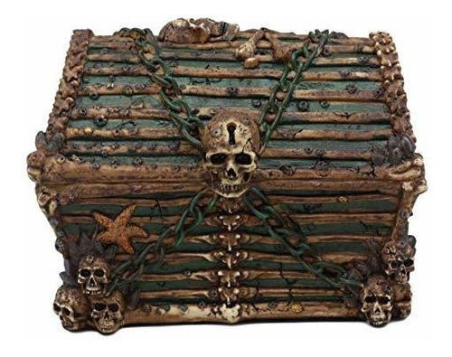 Cofre Del Tesoro Pirata Davy Jones Con Calavera Haunted