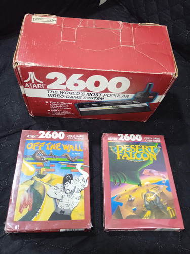 Atari 2600 Jr 1985 En Caja Y Completa + 2 Juegos Originales