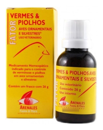 Fator Vermes E Piolhos Aves Ornamentais Silvestres® Arenales