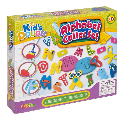 Juguete Set Plastilina Alfabeto Con Moldes Aprende Niños