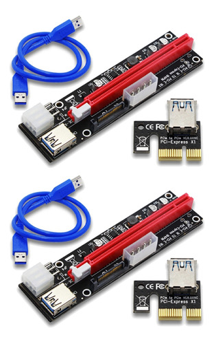 Juego De Tarjetas Adaptadoras Pcie Ver103c 3 En 1 Led Riser