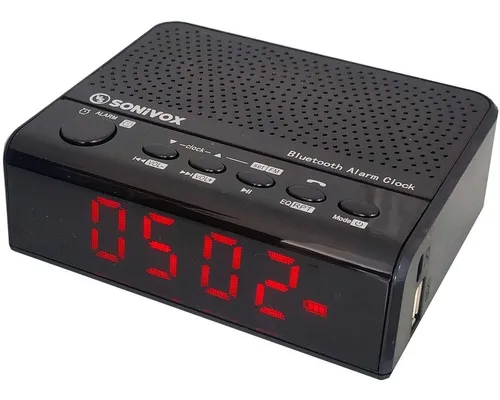 Radio Reloj Despertador Digital Reproductor Usb + Bluetooth!