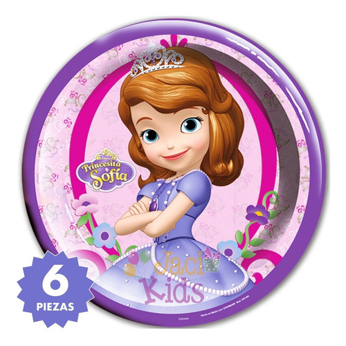 Princesa Sofía Platos Desechables Pasteleros Fiesta Sof0m1