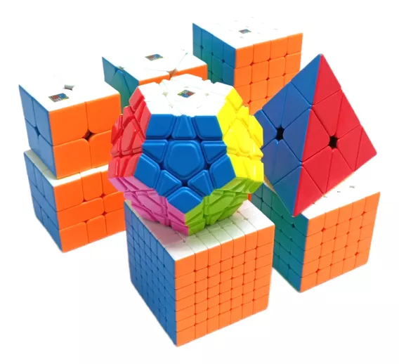 Paquete 10cubos 2x2+3x3+4x4+5x5+6x6+7x7+mega+pyra+sq1+sk+lub