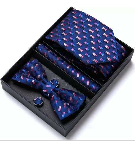 Juego De Gemelos Y Corbata Para Hombre En Caja De Regalo