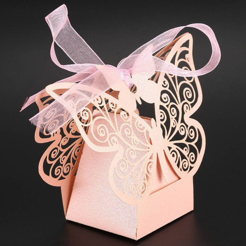 Para Caja De Recuerdos De Boda Con Forma De Mariposa, 50