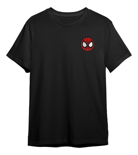 Playera Bordado Algodon Spider Man Araña Logo Mascara