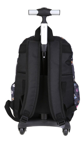 Imagem 6 de 10 de Mochila Escolar Rodinha Alça Estampada Pets Lol G Lancheira