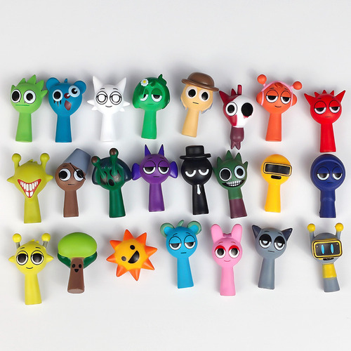 Adorno Infantil Sprunki Rhythm Box, 24 Unidades, 5 Cm