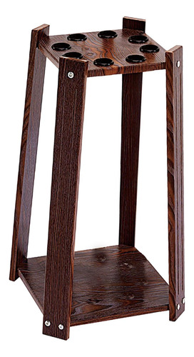 8 Pool Billiard Cue Rack Bracket Display Shelf Pool Marrón