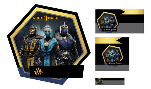  Mortal Kombat Etiqueta Escolar Kit Imprimible 