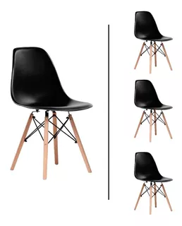 Set De 4 Sillas Modernas Para Comedor Eames Bárbara Home