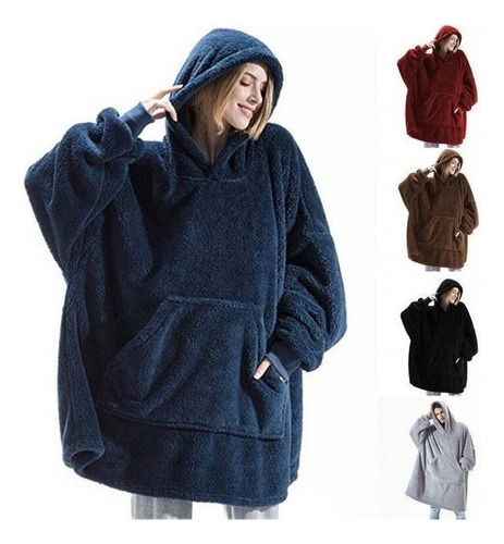 Sudadera Cobija Afelpada Calientita Suave Hoodie Capucha A