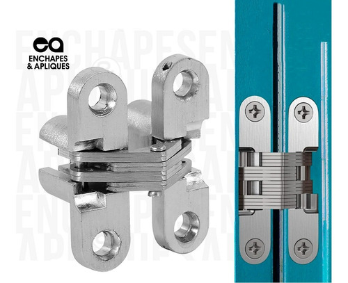 Imagen 3 de 4 de Bisagra Puerta Acero Invisible Acordeón 70 Mm X Und