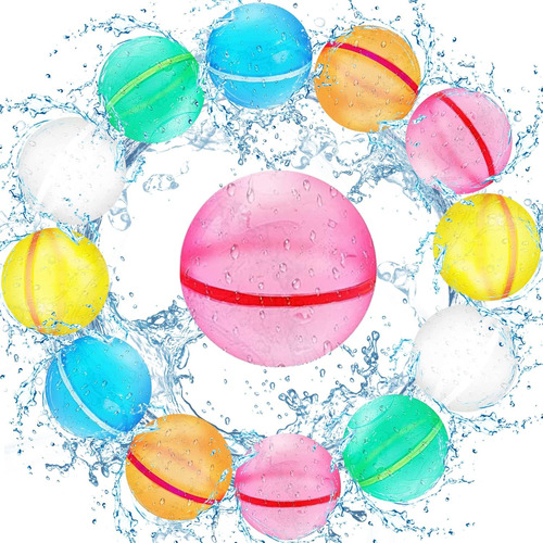 12pack Reusable Water Balloons, Easy Quick Fill Self Sealin.