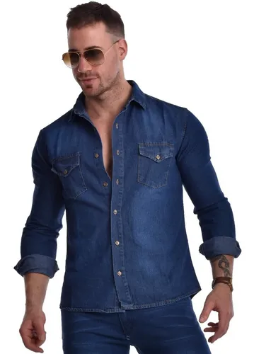 Camisa Jean Azul Y Excelente Calidad