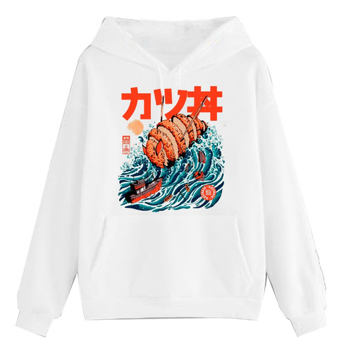 Buzo Roll Sushi Aesthetic Ramen Logo Frizado Algodon Unisex