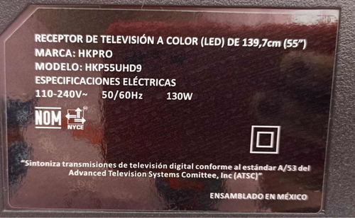 Tcon Hkpro Hkp55uhd9 6870c-0738a Hospital De Pantallas* (Usado)