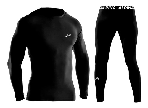 Imagen 1 de 4 de Conjunto Termico Alpina Remera + Calza Pantalon - Sti