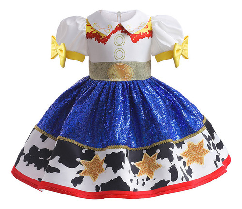 1 Vestido Jessie De Toy Story Cosplay Para Niñas Halloween