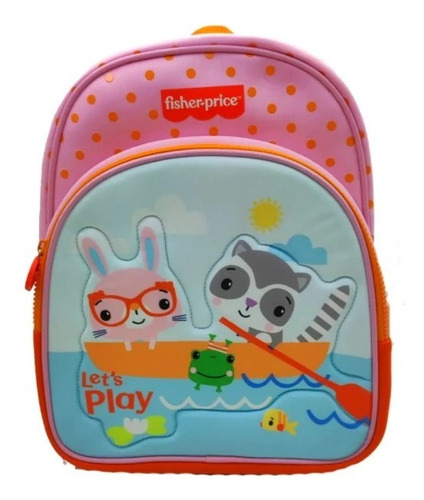 Mochila 12'' Fisher Price Rosa Espalda (3909)