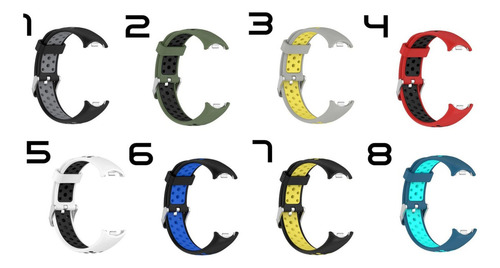 Combo 2 Mallas Para Xiaomi Smart Band Mi Band 9 1.62 Sport Ancho de la malla 18.5 mm Color Combina tus 2 Colores