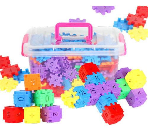 100 Cien Bloques Números Montessori Niños Juguete Colores