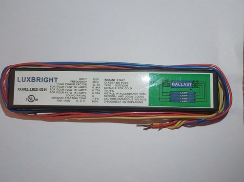 Balastro Electronico 4x32 110v Marca Luxbright Lb120/432-h