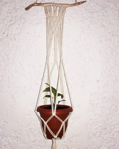 Portamacetas Macrame Boho. Diseño