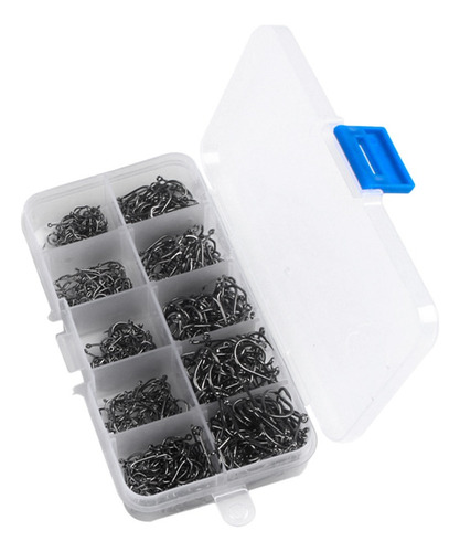 300pcs / Set Surtido De Anzuelos De Acero Al Carbono Caja De